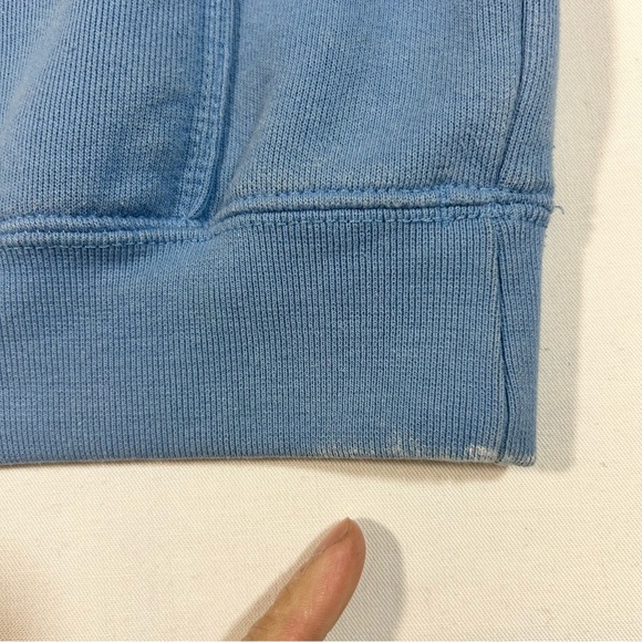 Carhartt Sweatshirt Mens Large Original Fit Hoodie Pocket Workwear School Blue - Picture 10 of 10